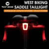 مصباح خلفي ليد قابل لإعادة الشحن للدراجة ، شاحن يو إس بي ، 9 وضعيات إضاءة