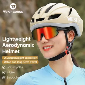 خوذة دراجة قولبة متكاملة خفيفة الوزن مع أضواء الذيل